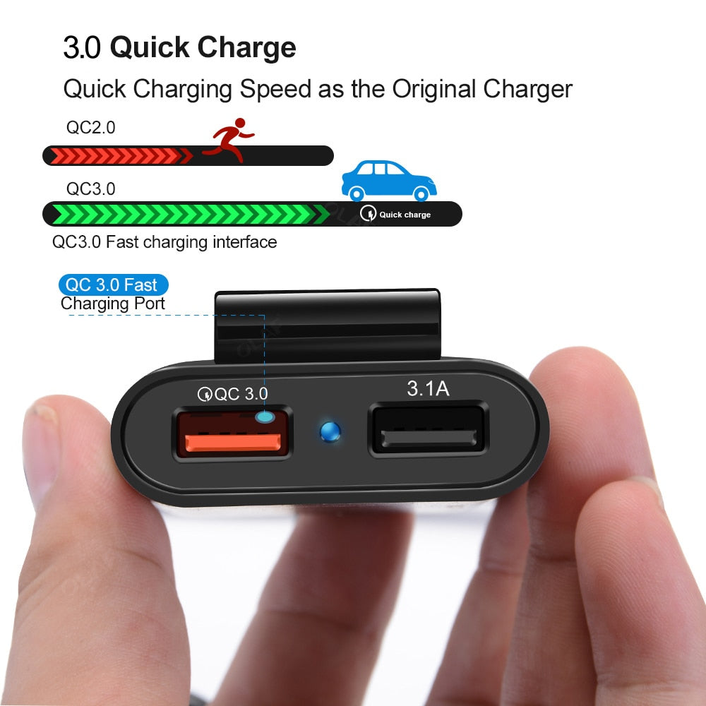 4 Port USB Car Quick Charger