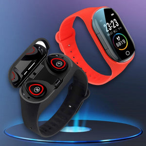 Smart Watch With Bluetooth Earbuds